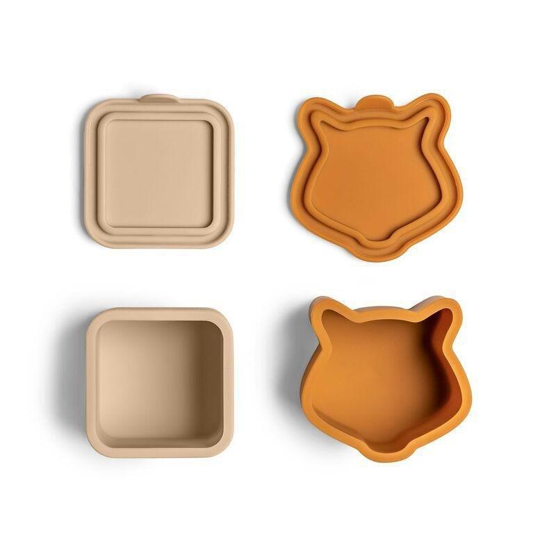 Citron 2023 Silicone Lunchbox Organizers (Set of 4) - Beige/Plum/Caramel, , large image number 4