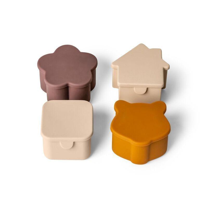 Citron 2023 Silicone Lunchbox Organizers (Set of 4) - Beige/Plum/Caramel, , large image number 5