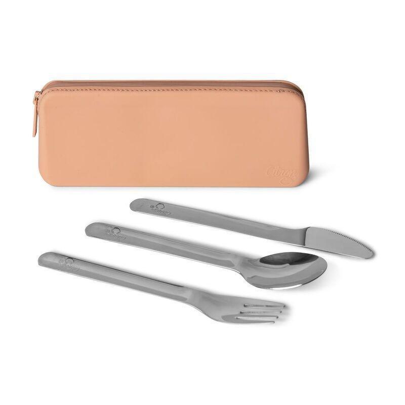 Citron 2023 Stainless Steel Cutlery with Pouch Blush Pink, , medium