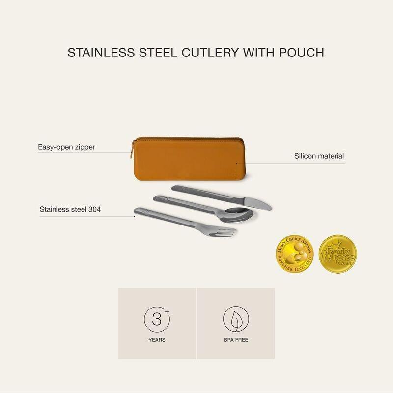 Citron 2023 Stainless Steel Cutlery with Pouch Green, , large image number 8