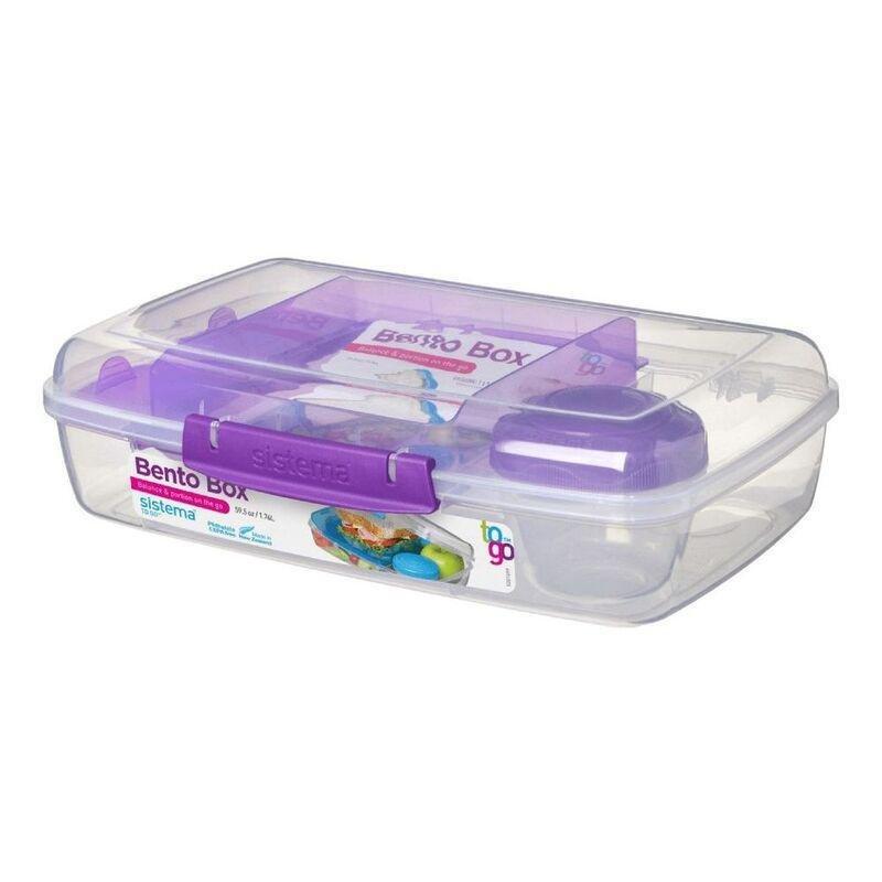 Sistema To-Go Large 1.76L Lunch Box with Moveable Compartment (Assorted Colors - Includes 1), , large image number 2