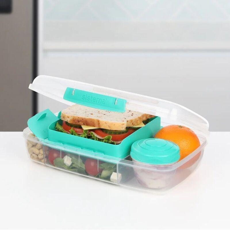 Sistema To-Go Large 1.76L Lunch Box with Moveable Compartment (Assorted Colors - Includes 1), , large image number 6