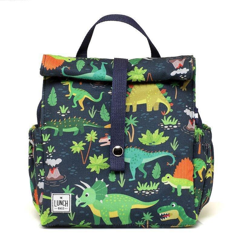 The Lunchbags Kids Original Lunch Bag 5L - Dinos with Yellow Strap, , medium