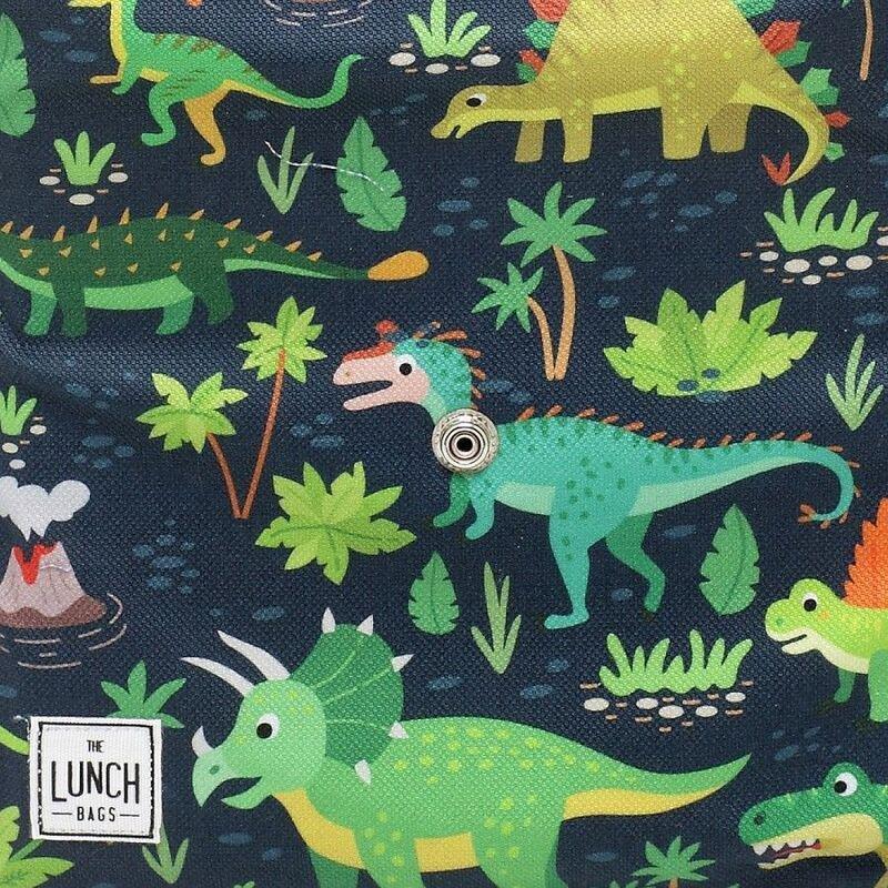 The Lunchbags Kids Original Lunch Bag 5L - Dinos with Yellow Strap, , large image number 5