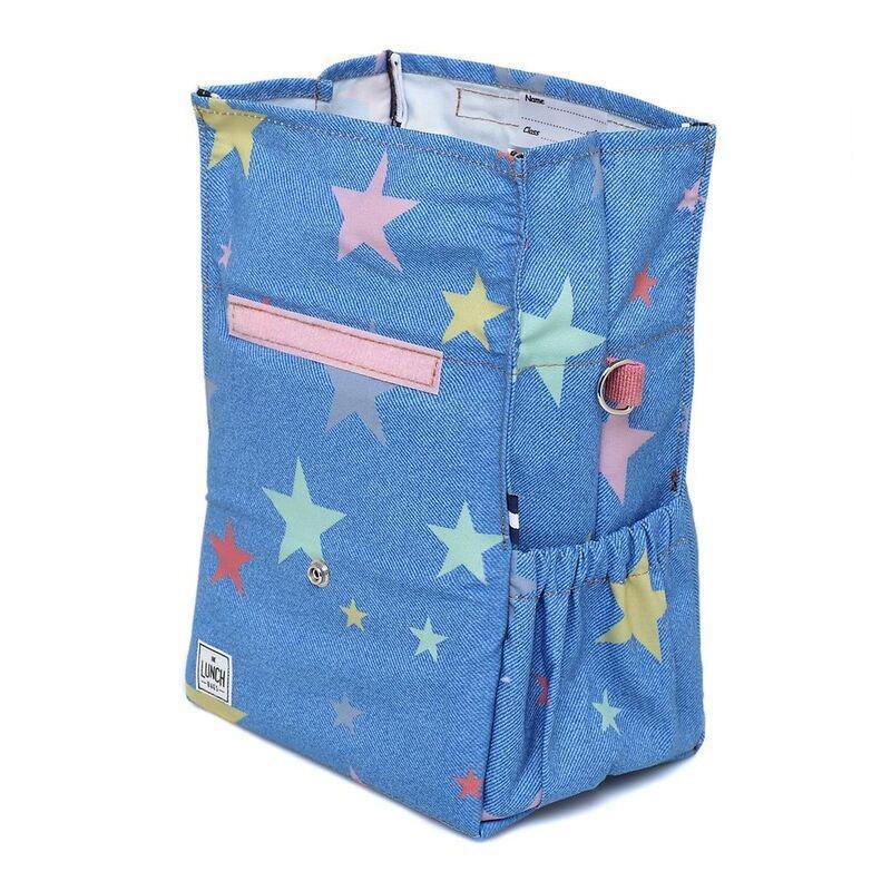 The Lunchbags Kids Original Lunch Bag 5L - Stars with Rose Strap, , large image number 4