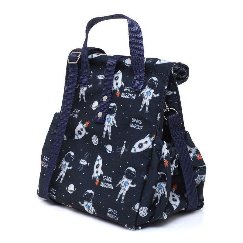 The Lunchbags Kids Original Lunch Bag 5L - Space with Blue Strap, , large image number 3