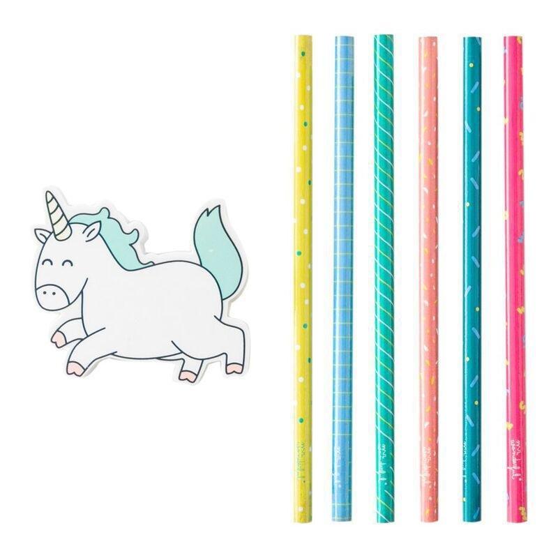 Mr. Wonderful 6 Pencils And Eraser To Help You Keep Dreaming - Unicorn, , large image number 1