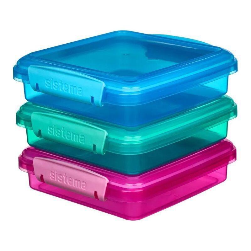 SISTEMA - Sistema Sandwich Box 450 ml (Assorted Colors - Includes 1)Pink/Blue/Green