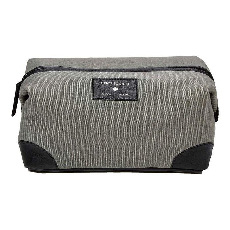 Men's Society Leather Wash Bag, , large image number 0