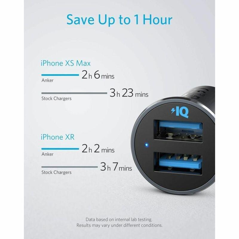 Anker Powerdrive 2 Alloy Black Dual USB Port Car Charger, , large image number 1
