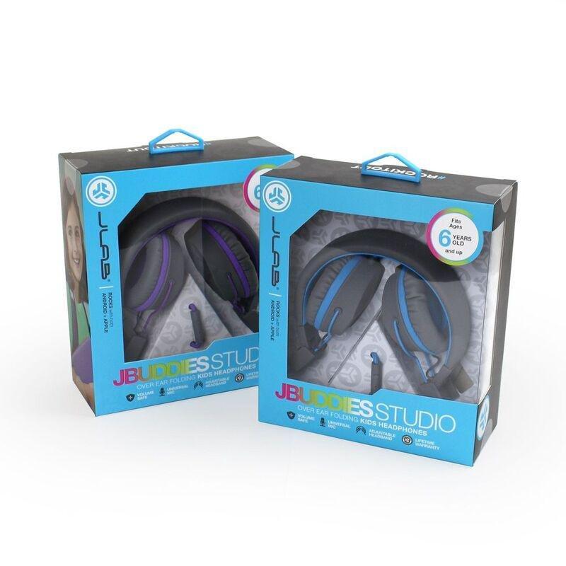 Jlab Jbuddies Studio Folding Kids Aux On-Ear Headphones - Blue, , large image number 3