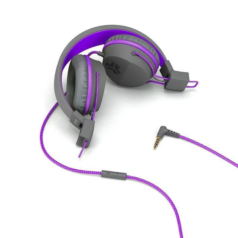 Jlab Jbuddies Studio Folding Kids Aux On-Ear Headphones - Purple, , medium