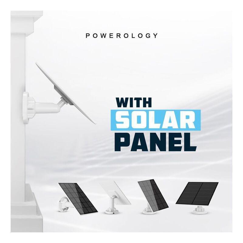 Powerology Wireless Outdoor Camera With Solar Panel, , large image number 1