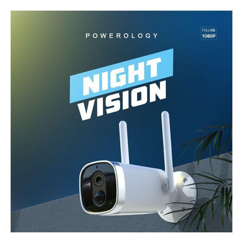 Powerology Wireless Outdoor Camera With Solar Panel, , large image number 2