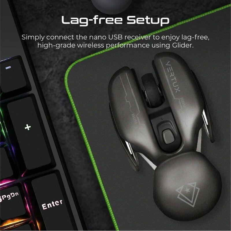 Vertux Glider Ergonomic Lightweight Skeleton Gaming Mouse Black, , large image number 2