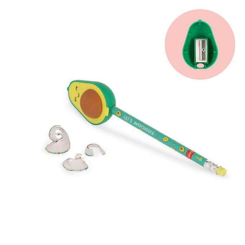 Legami Pencil Sharpener With Eraser - Let's Avocuddle - Avocado, , large image number 1