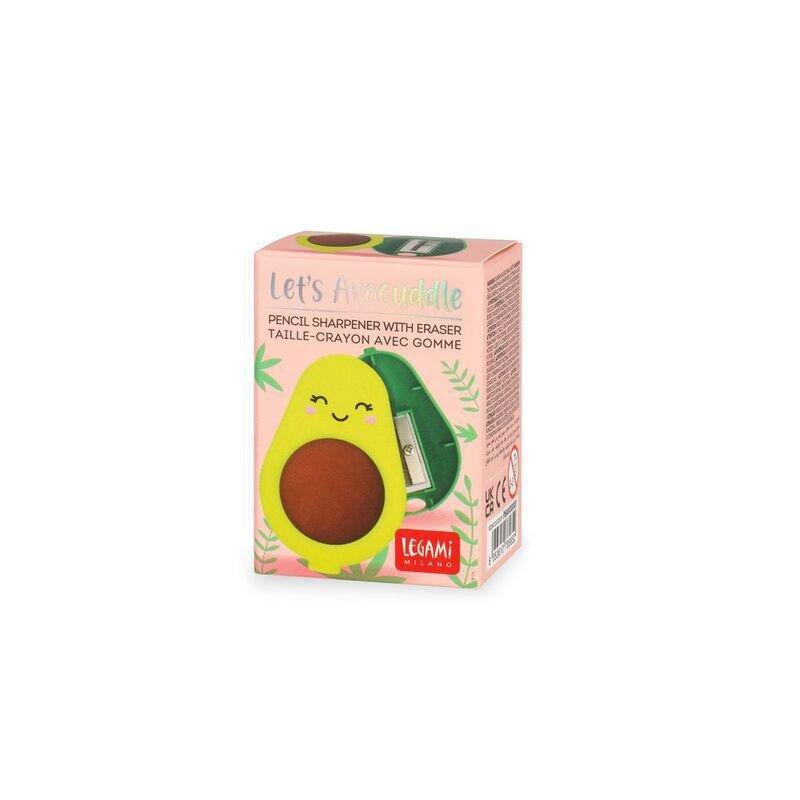 Legami Pencil Sharpener With Eraser - Let's Avocuddle - Avocado, , large image number 2