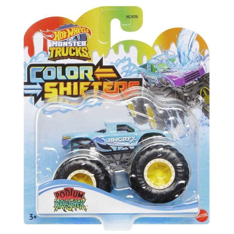 Hot Wheels Monster Trucks Color Shifters Podium Crasher Diecast Car HGX08, , large image number 2
