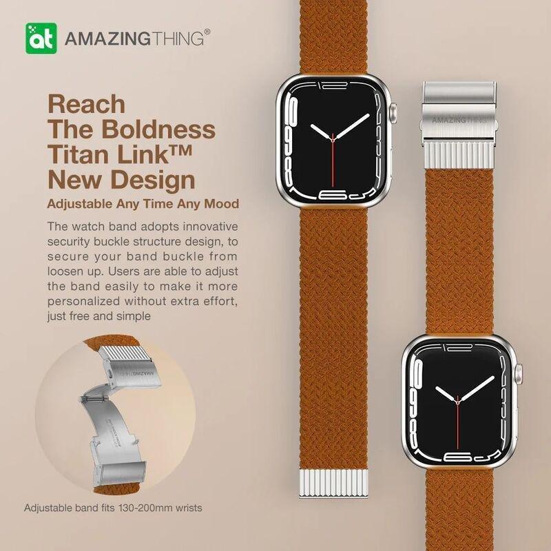AmazingThing Titan Weave Band for Apple Watch 45/44/42mm - Blue, , large image number 2
