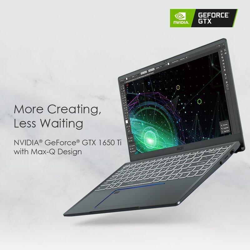 MSI PresTige 14 A11SCS Tiger Lake Laptop i7-1185G7/4.8Ghz/16GB/1TB SSD/NVIDIA GeForce GTX 1650 Ti Max-Q 4GB/60Hz/14-inch FHD Display/Windows 10, , large image number 1