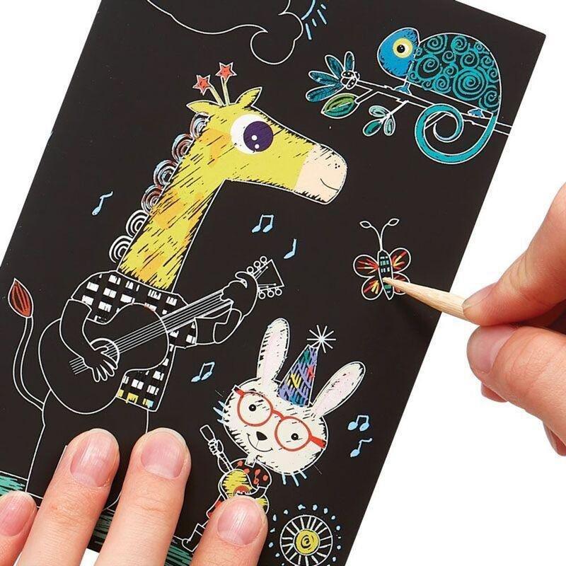 OOLY Mini Scratch & Scribble Art Kit - Safari Party, , large image number 1