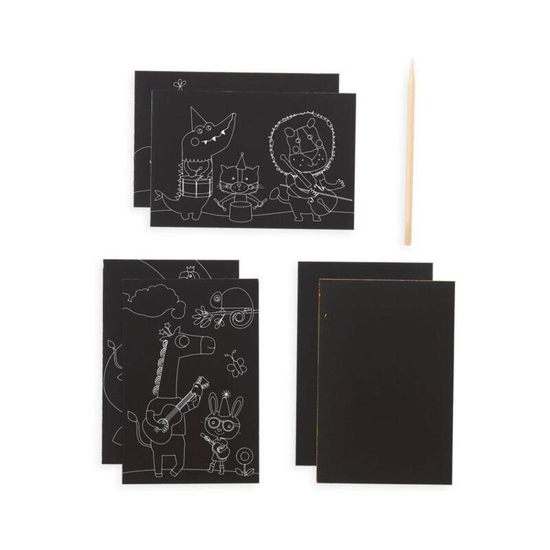 OOLY Mini Scratch & Scribble Art Kit - Safari Party, , large image number 2
