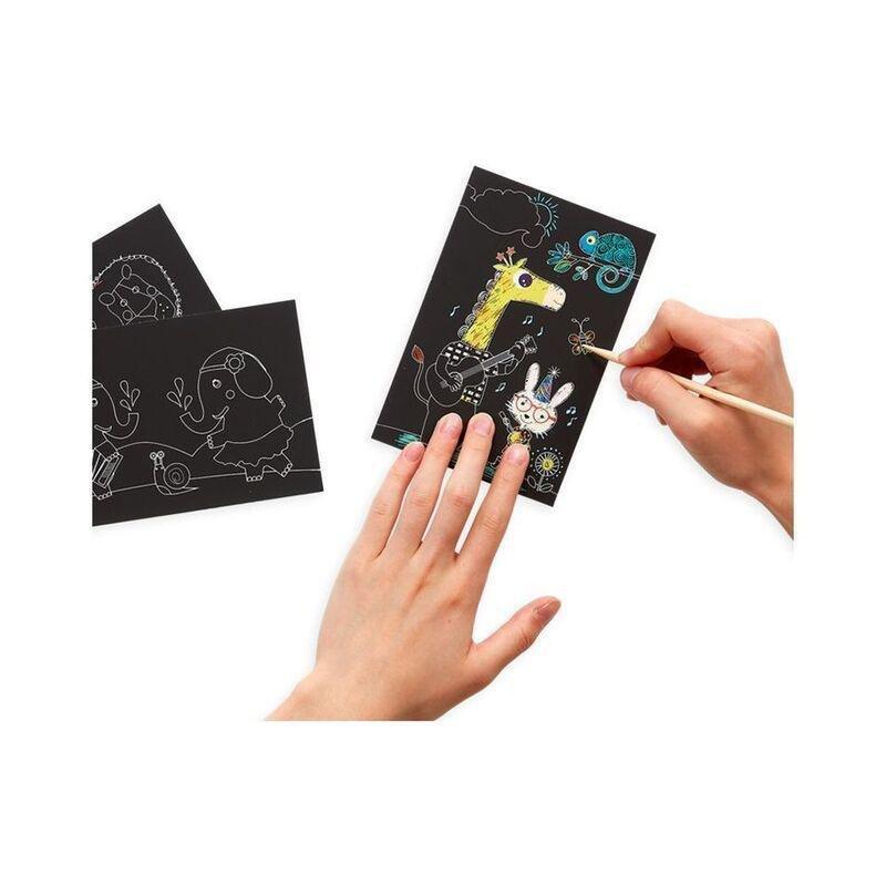 OOLY Mini Scratch & Scribble Art Kit - Safari Party, , large image number 3
