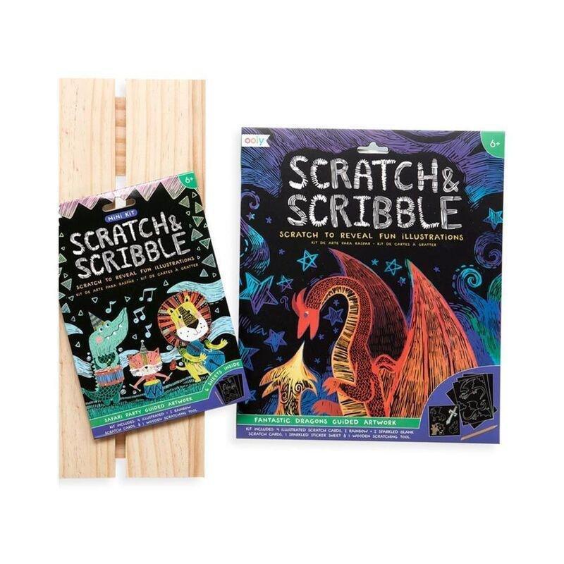 OOLY Mini Scratch & Scribble Art Kit - Safari Party, , large image number 4