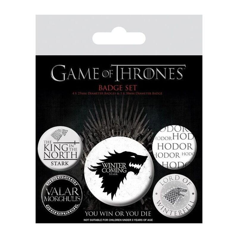 Pyramid International Game Of Thrones Winter Is Coming Badge Pack, , medium