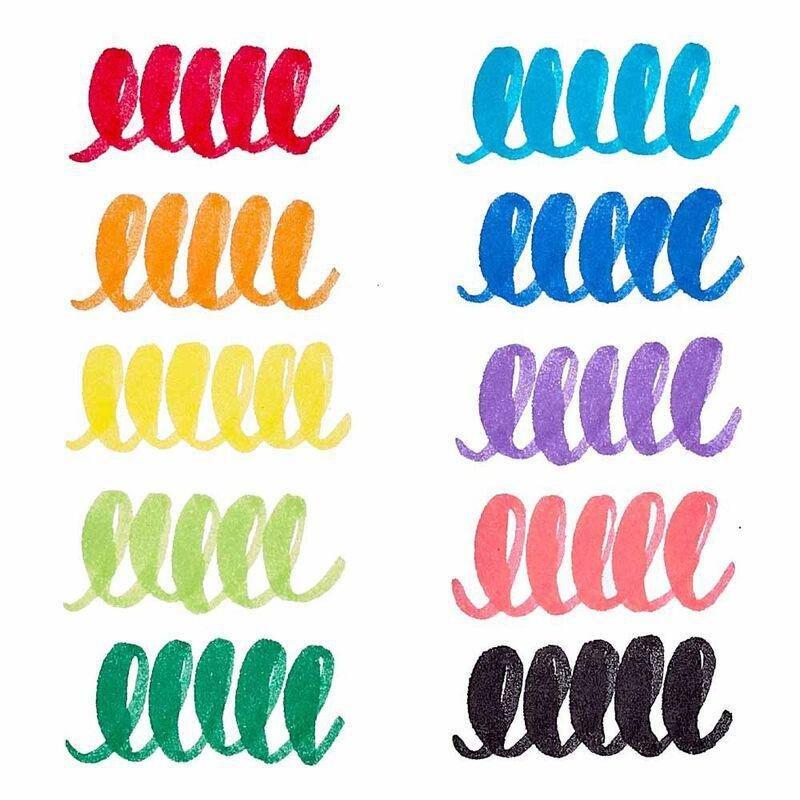OOLY Big Bright Brush Markers - Set of 10, , large image number 1