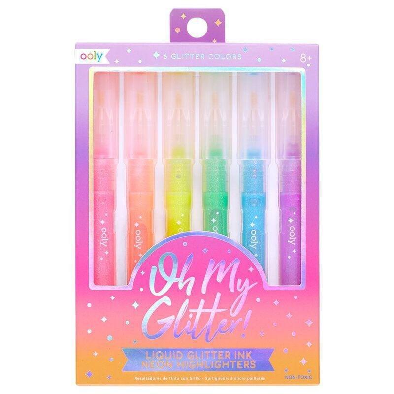 OOLY Oh My Glitter! Highlighters - Set of 6, , medium
