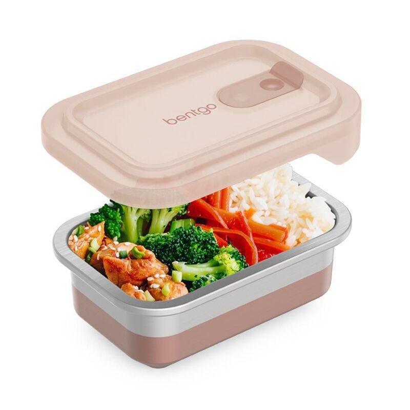 Bentgo Microsteel Heat And Eat Lunch Box - Snack Size - Rose, , medium
