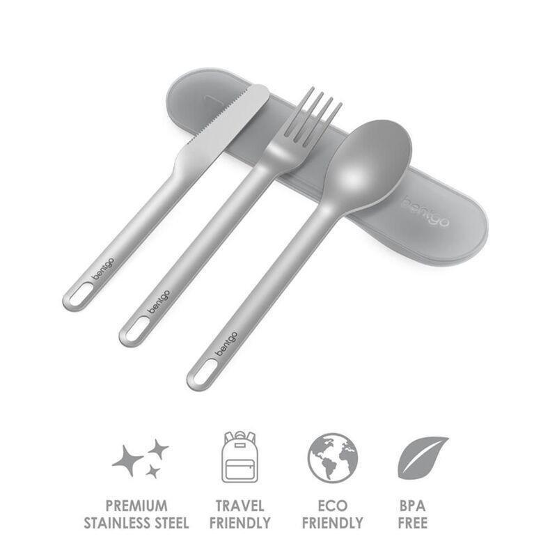 Bentgo Stainless Steel Utensils - Gray, , large image number 1