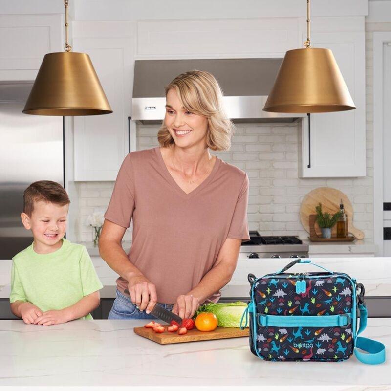 Bentgo Dinosaur Kids Lunch Bag - Black, , large image number 1
