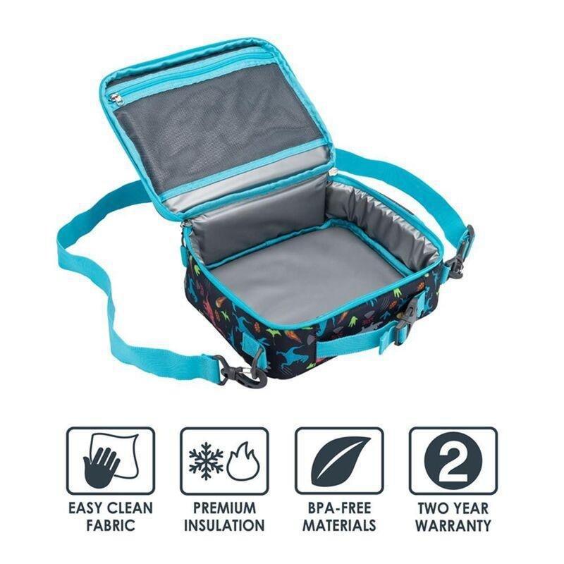 Bentgo Dinosaur Kids Lunch Bag - Black, , large image number 2