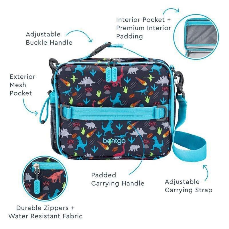 Bentgo Dinosaur Kids Lunch Bag - Black, , large image number 4