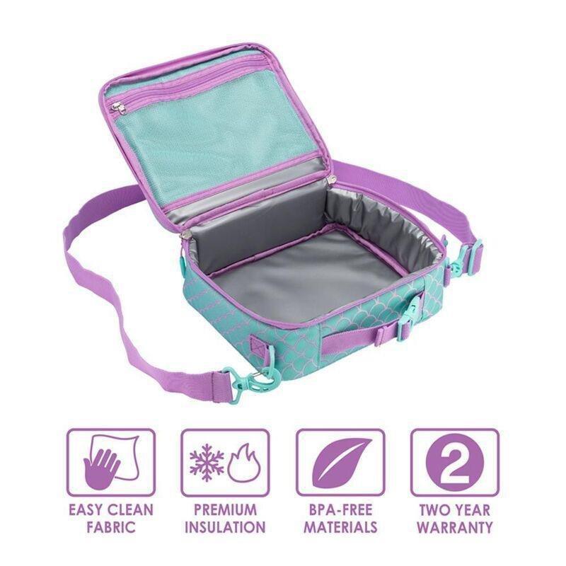 Bentgo Mermaid Kids Lunch Bag - Aqua, , large image number 2
