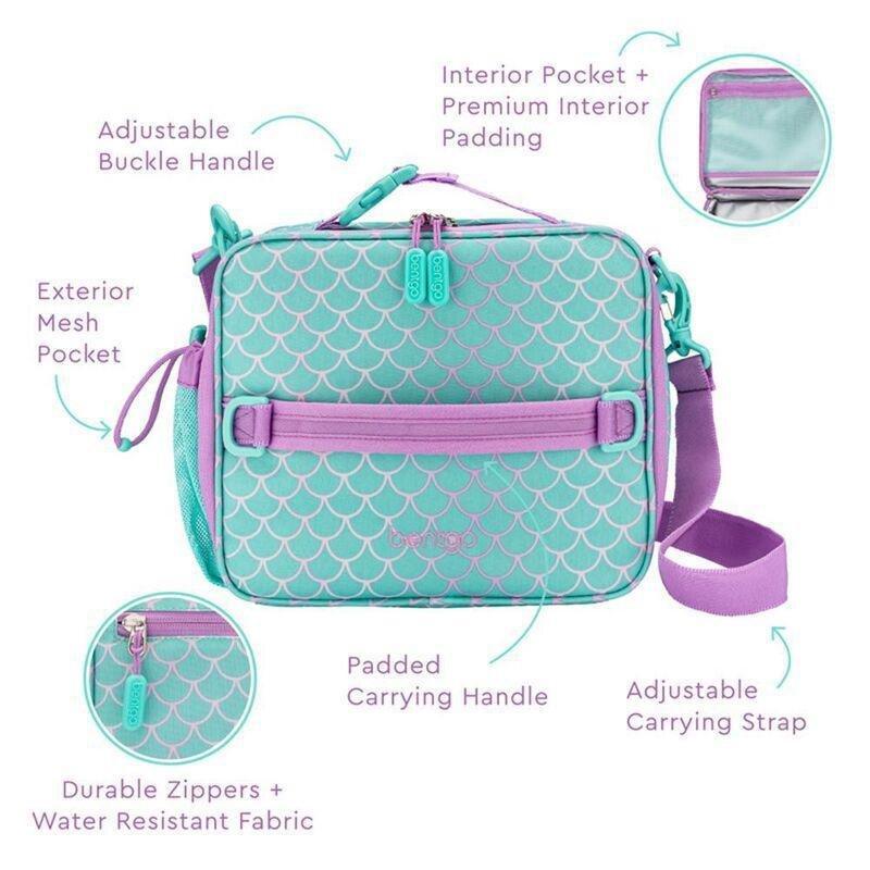 Bentgo Mermaid Kids Lunch Bag - Aqua, , large image number 3
