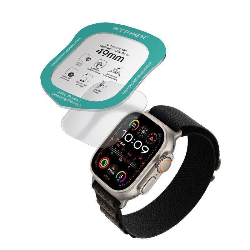Hyphen Apple Watch Tempered Glass With Applicator - Ultra 2/Ultra (49mm), , large image number 4