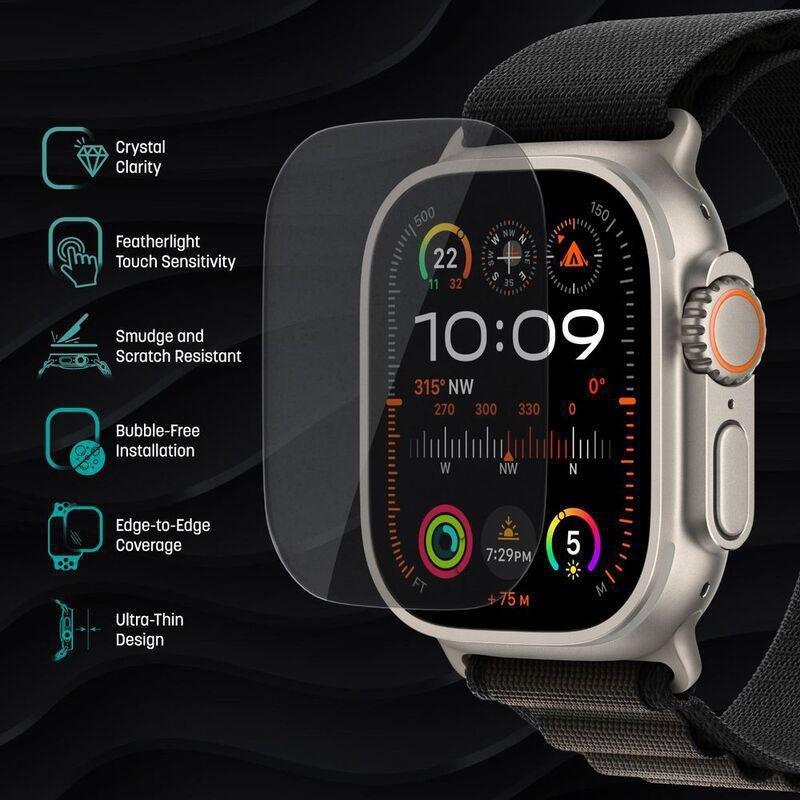 Hyphen Apple Watch Tempered Glass With Applicator - Ultra 2/Ultra (49mm), , large image number 5