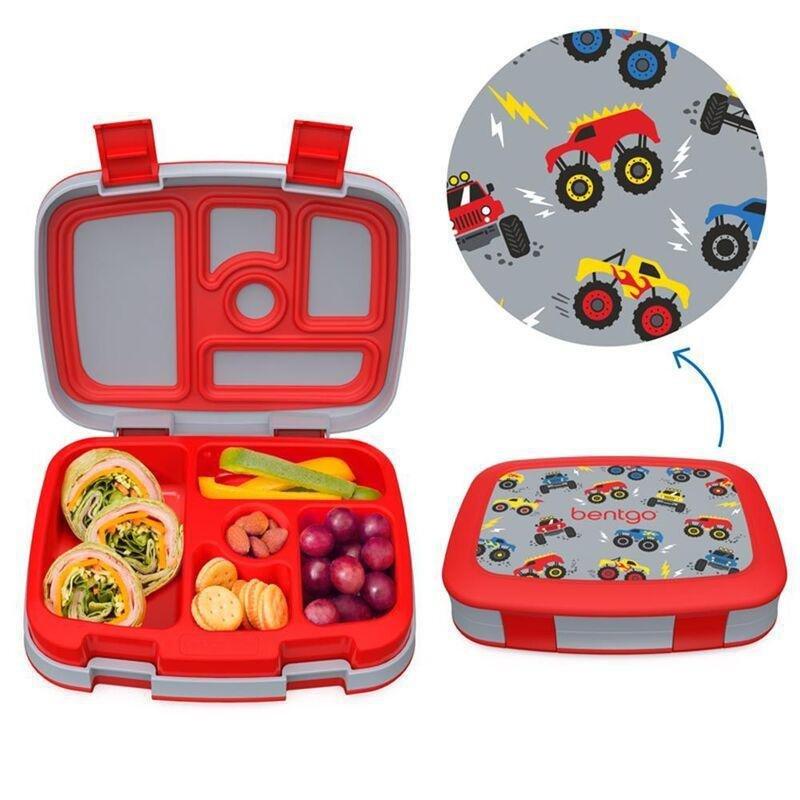Bentgo Trucks Kids Lunch Box - Grey/Yellow, , large image number 0