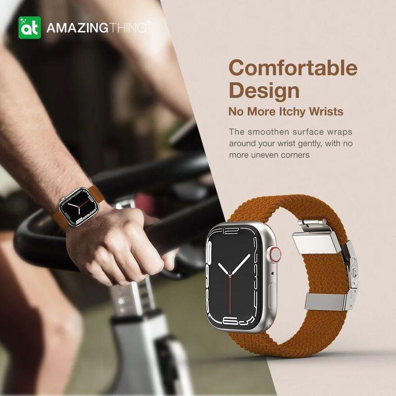AmazingThing Titan Weave Band for Apple Watch 45/44/42mm - Dark Cherry, , large image number 1
