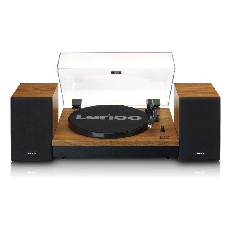 Lenco LS-310WD - Turntable With Bluetooth and Two Separate Speakers - Wood, , medium