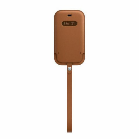 APPLE - Apple Leather Sleeve with Magsafe Saddle Brown for iPhone 12 Mini