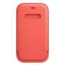 APPLE - Apple Leather Sleeve with Magsafe Pink Citrus for iPhone 12 Pro/12