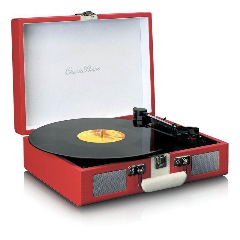 Lenco TT-110RDWH-UK Classic Phono - Turntable with Bluetooth Reception and Built In Speakers - Red/White, , large image number 2