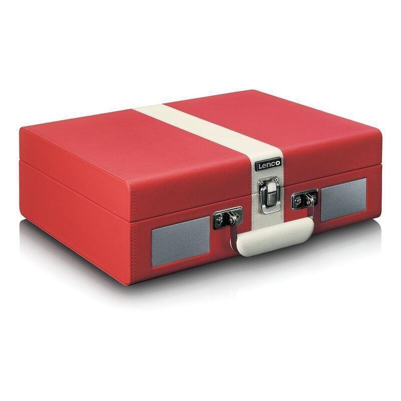 Lenco TT-110RDWH-UK Classic Phono - Turntable with Bluetooth Reception and Built In Speakers - Red/White, , large image number 3