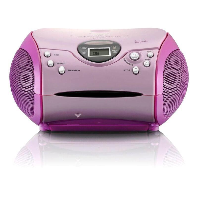 Lenco SCD-24 Portable Stereo FM Radio with CD Player - Pink, , large image number 0