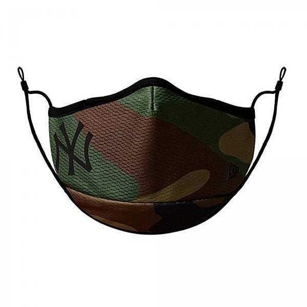 New Era New York Yankees Face Mask Woodland Camo, , large image number 1