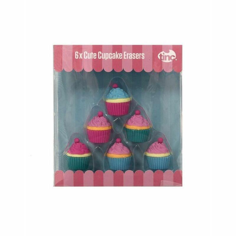 Tinc Cupcake Erasers Set Of 6, , large image number 0